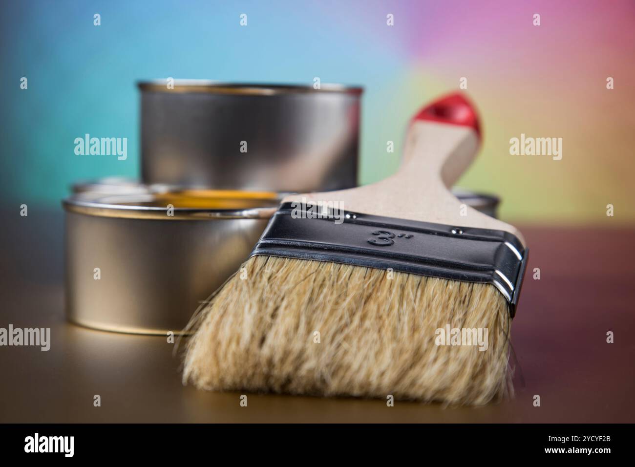 Rainbow liquid acrylic paint hi-res stock photography and images - Alamy