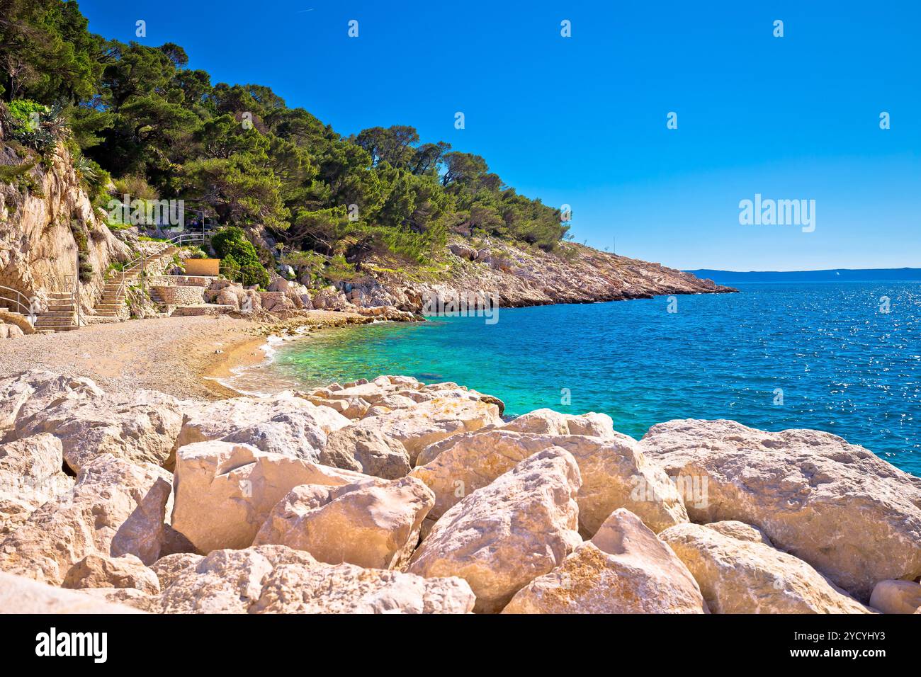 Panoramic view sunny beach hi-res stock photography and images - Alamy