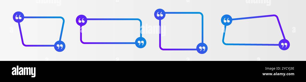 Colorful set of quote frame without text with gradient Stock Vector ...