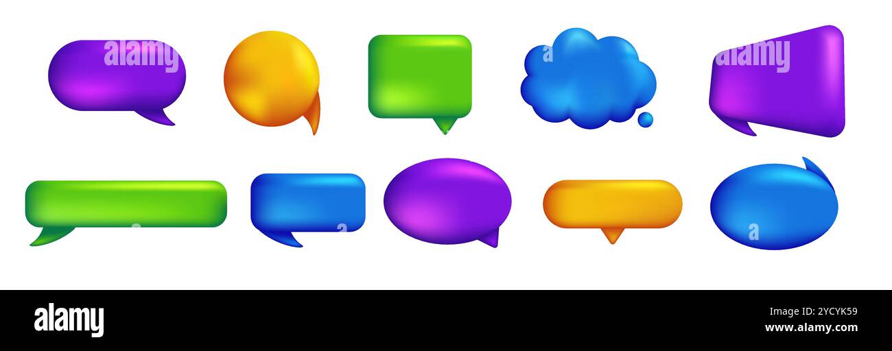 Blank speech bubble oval Cut Out Stock Images & Pictures - Alamy