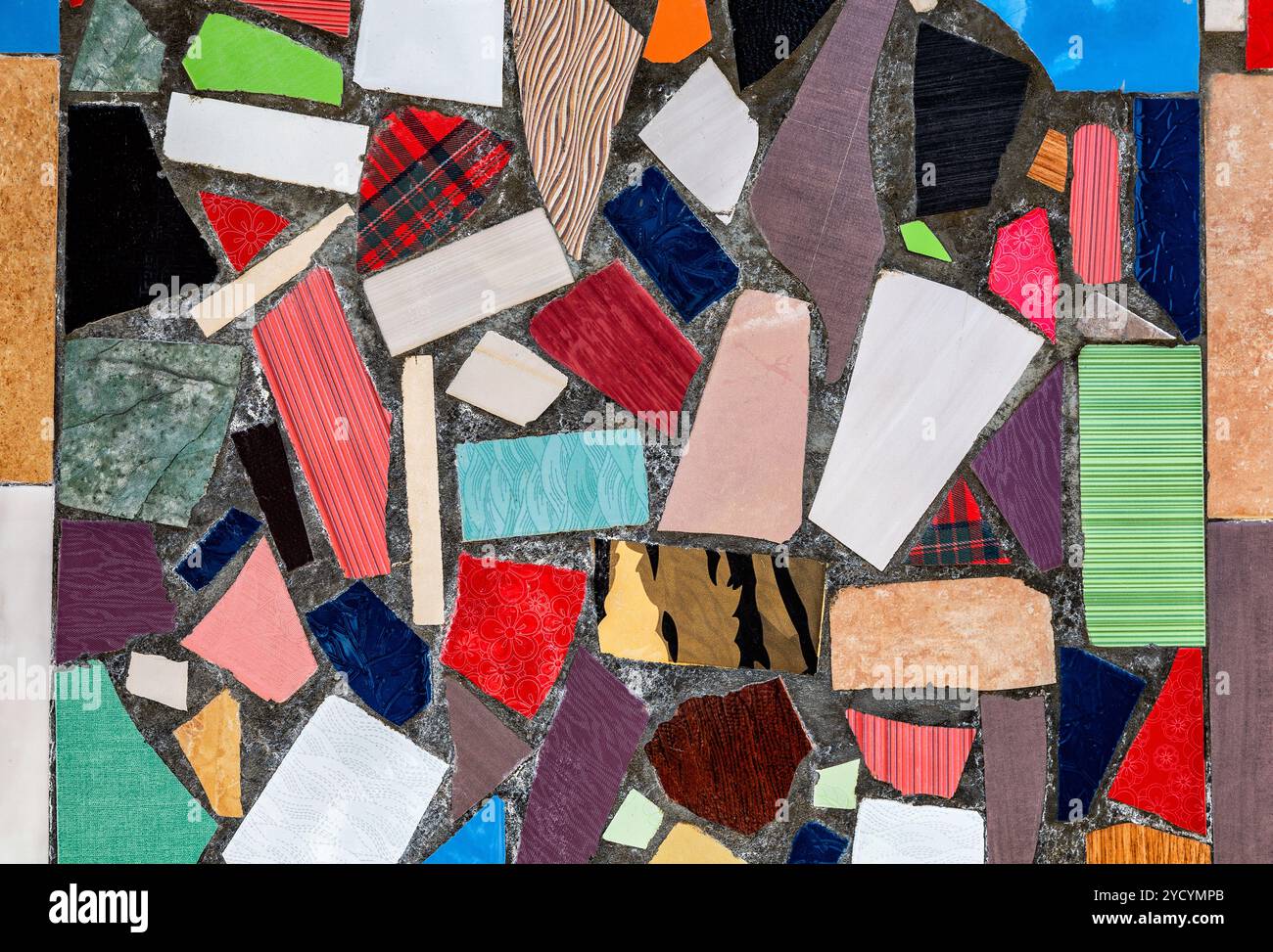 Abstract multicolored ceramic mosaic background Stock Photo