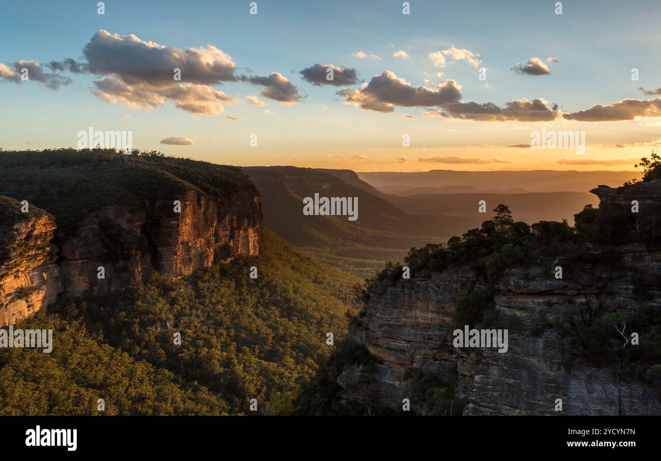 Katoomba Blue Mountains views Australia Stock Photo
