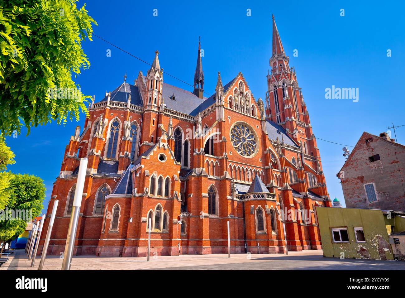 Osijek cathedral of St Peter and St Paul colorful view Stock Photo