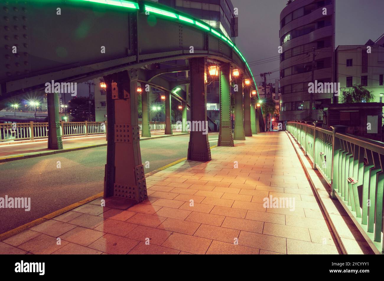 Night path in Tokyo Stock Photo - Alamy