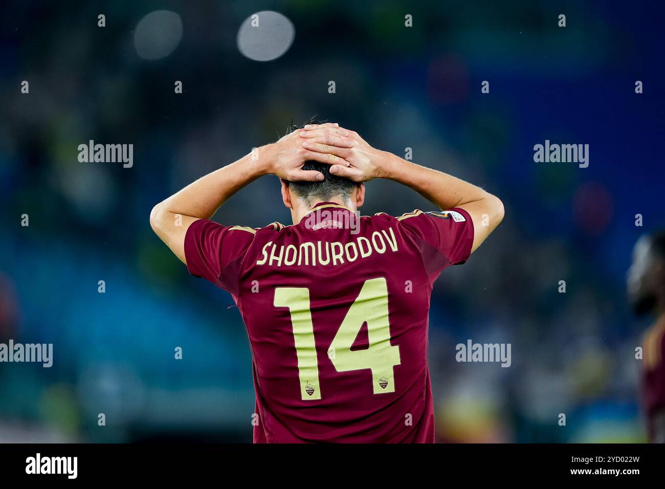 Eldor Shomurodov of AS Roma looks dejected during the UEFA Europa
