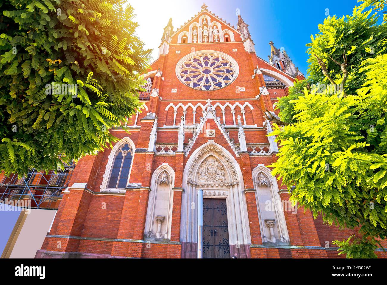 Osijek cathedral of St Peter and St Paul colorful view Stock Photo