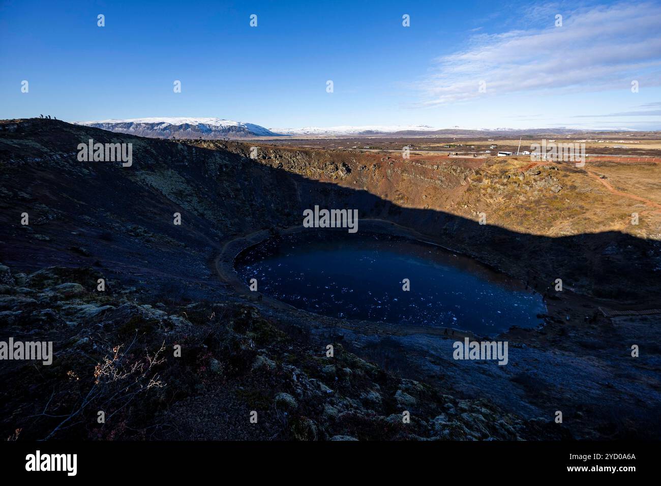 A view of the Kerið crater in Iceland on the 12th October 2024 Stock ...