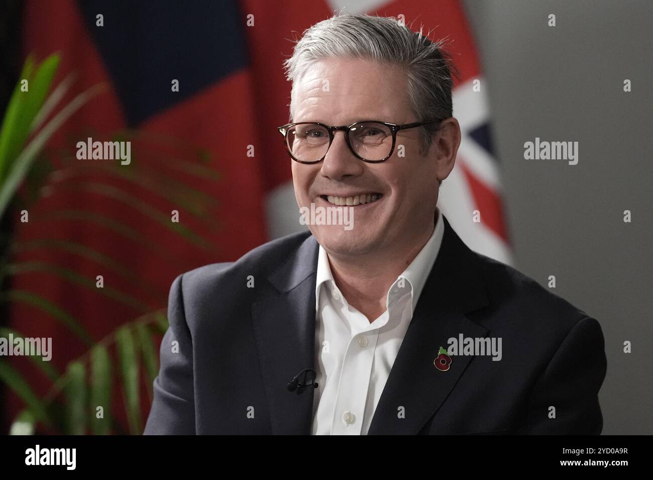 Prime Minister Sir Keir Starmer during a TV interview at the