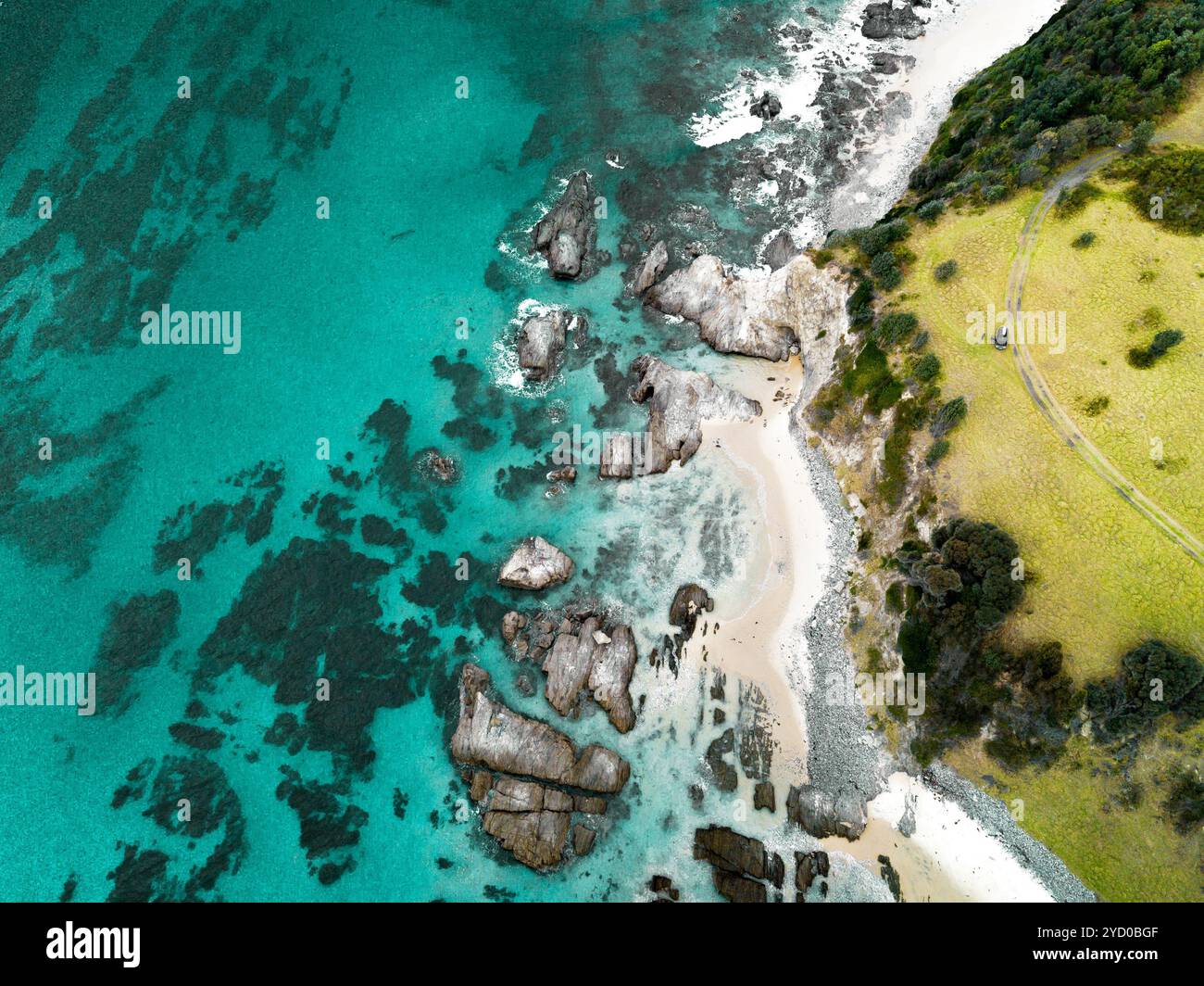 Scenic south coast aerial beach scape Australia Stock Photo