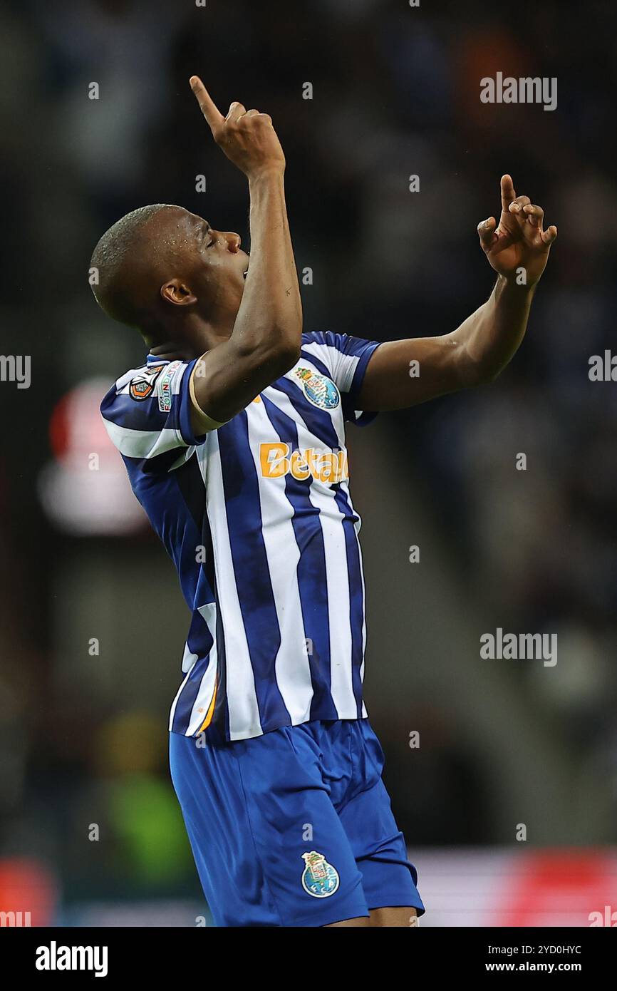 Porto, Portugal. 24th Oct, 2024. Porto, 24/10/2024 - Futebol Clube do Porto hosted Hoffenheim at the Estádio do Dragão this evening in a match for the 3rd round of the 2024/25 Europa League. Tiago Djaló festeja o golo. (Miguel Pereira) Credit: Atlantico Presse Lda/Alamy Live News Stock Photo