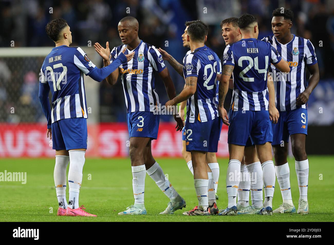 Porto, Portugal. 24th Oct, 2024. Porto, 24/10/2024 - Futebol Clube do Porto hosted Hoffenheim at the Estádio do Dragão this evening in a match for the 3rd round of the 2024/25 Europa League. Tiago Djaló festeja o golo. (Miguel Pereira) Credit: Atlantico Presse Lda/Alamy Live News Stock Photo