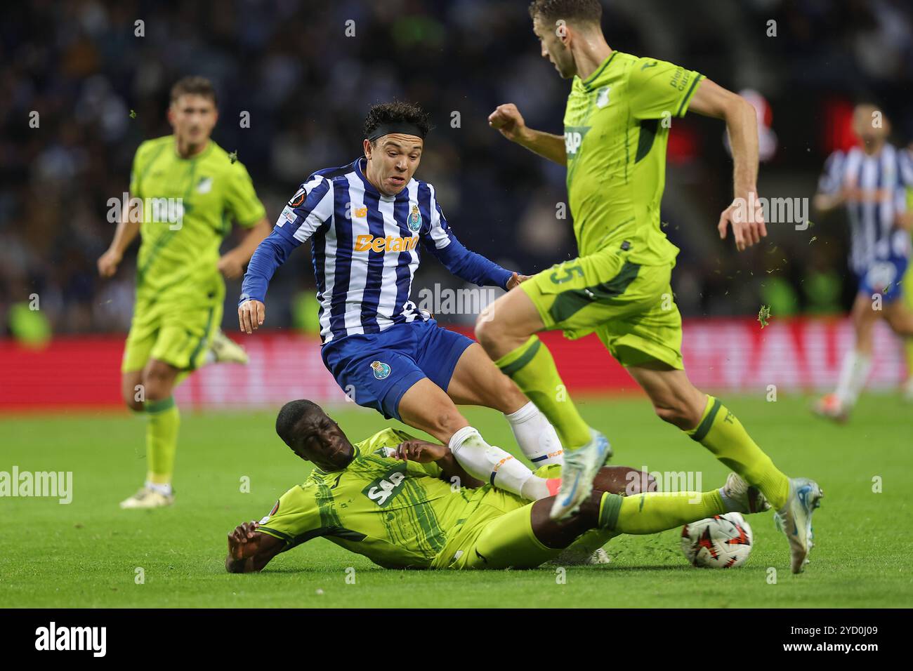 Porto, Portugal. 24th Oct, 2024. Porto, 24/10/2024 - Futebol Clube do Porto hosted Hoffenheim at the Estádio do Dragão this evening in a match for the 3rd round of the 2024/25 Europa League. Stanley Nsoki ; Pepê (Miguel Pereira) Credit: Atlantico Presse Lda/Alamy Live News Stock Photo