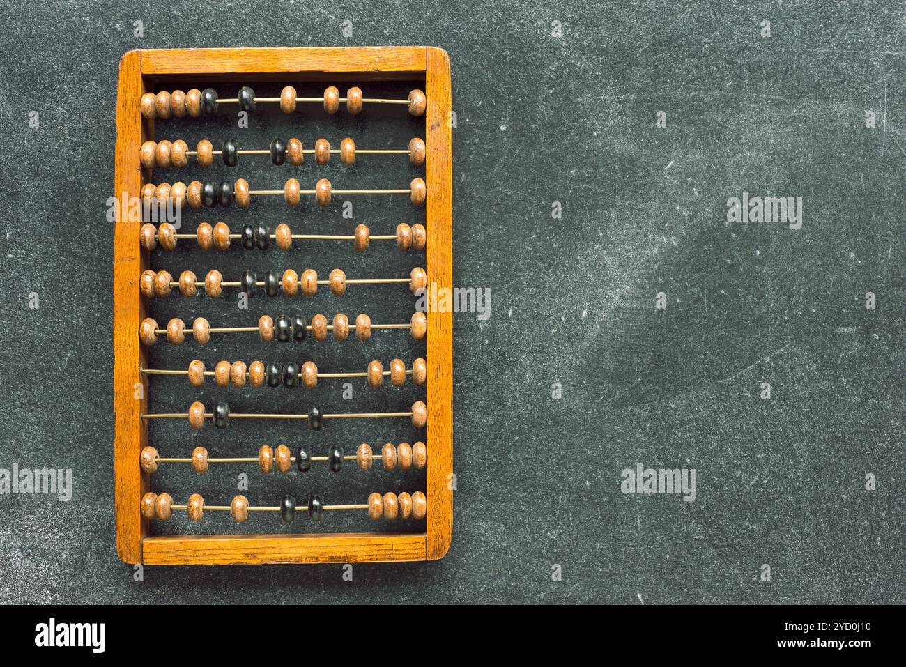Abacus on chalkboard Stock Photo