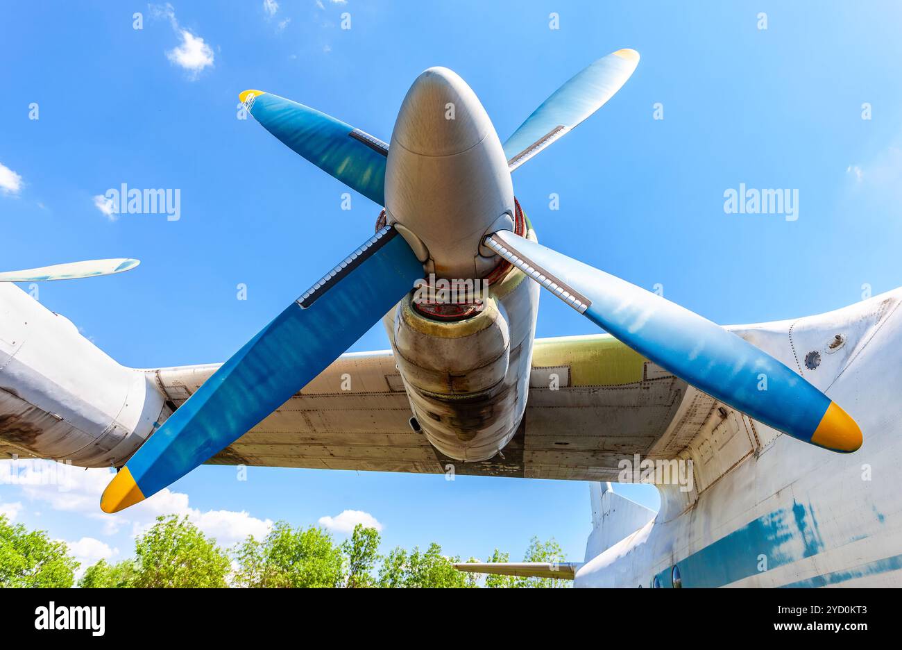 Turbine of old soviet turboprop aircraft Stock Photo - Alamy