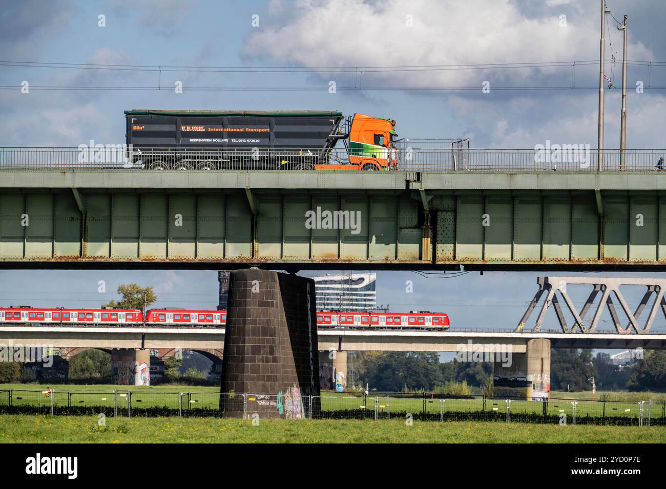 The Josef-Kardinal-Frings-Bridge, former south bridge, federal highway ...