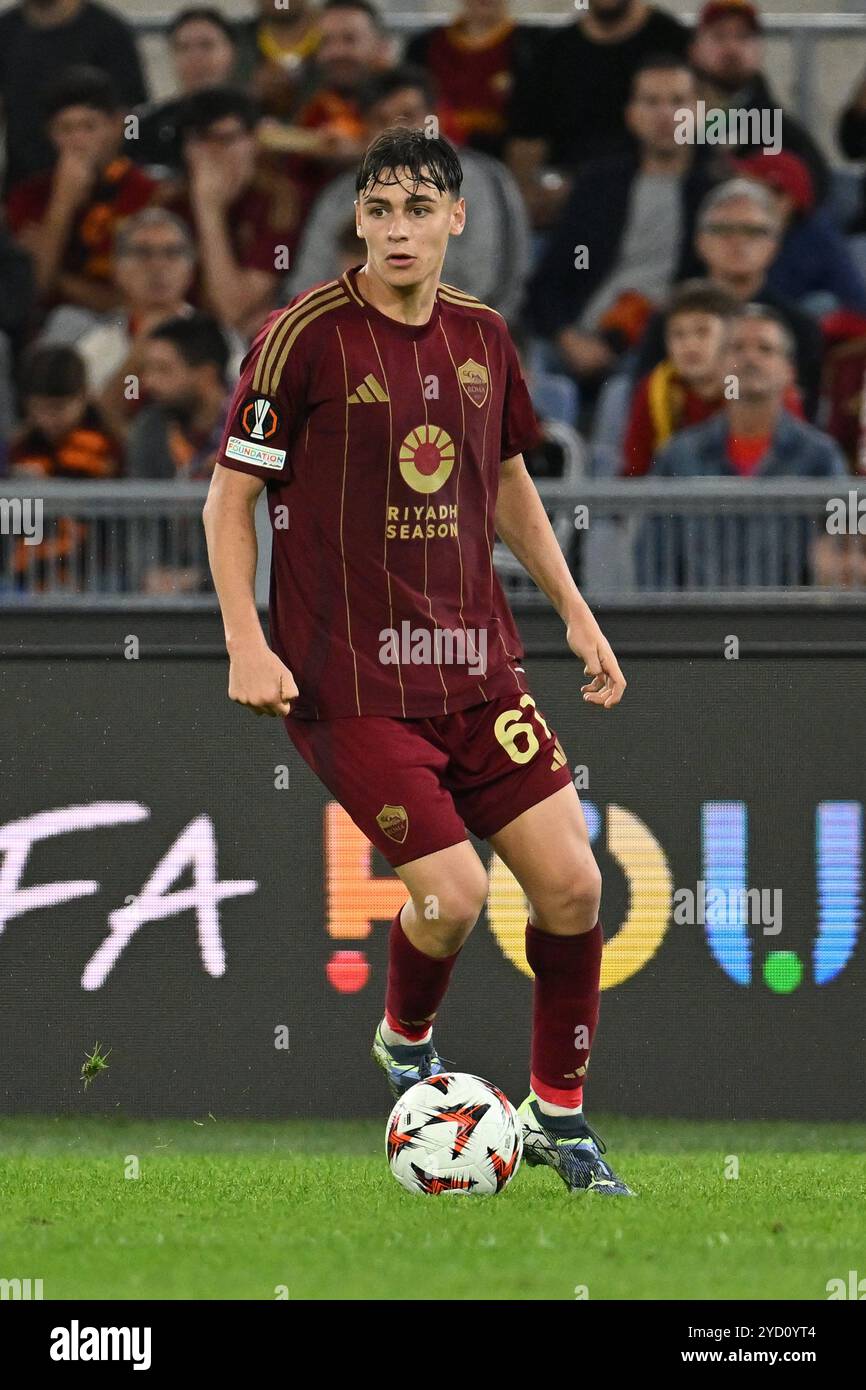 Niccolo Pisilli of A.S. Roma in action during the UEFA Europa League ...