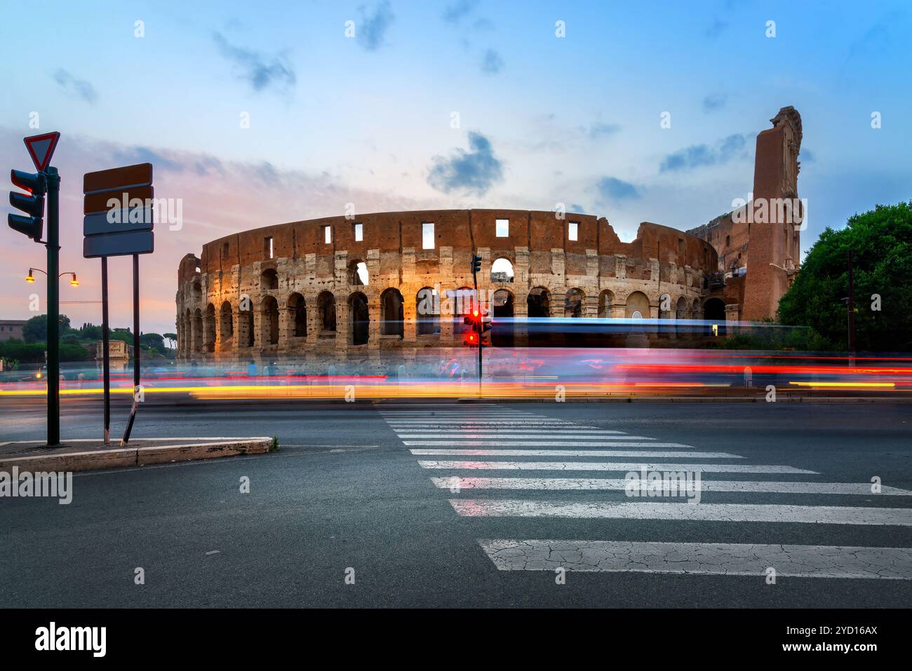 Europe rome sunrise yellow hi-res stock photography and images - Alamy