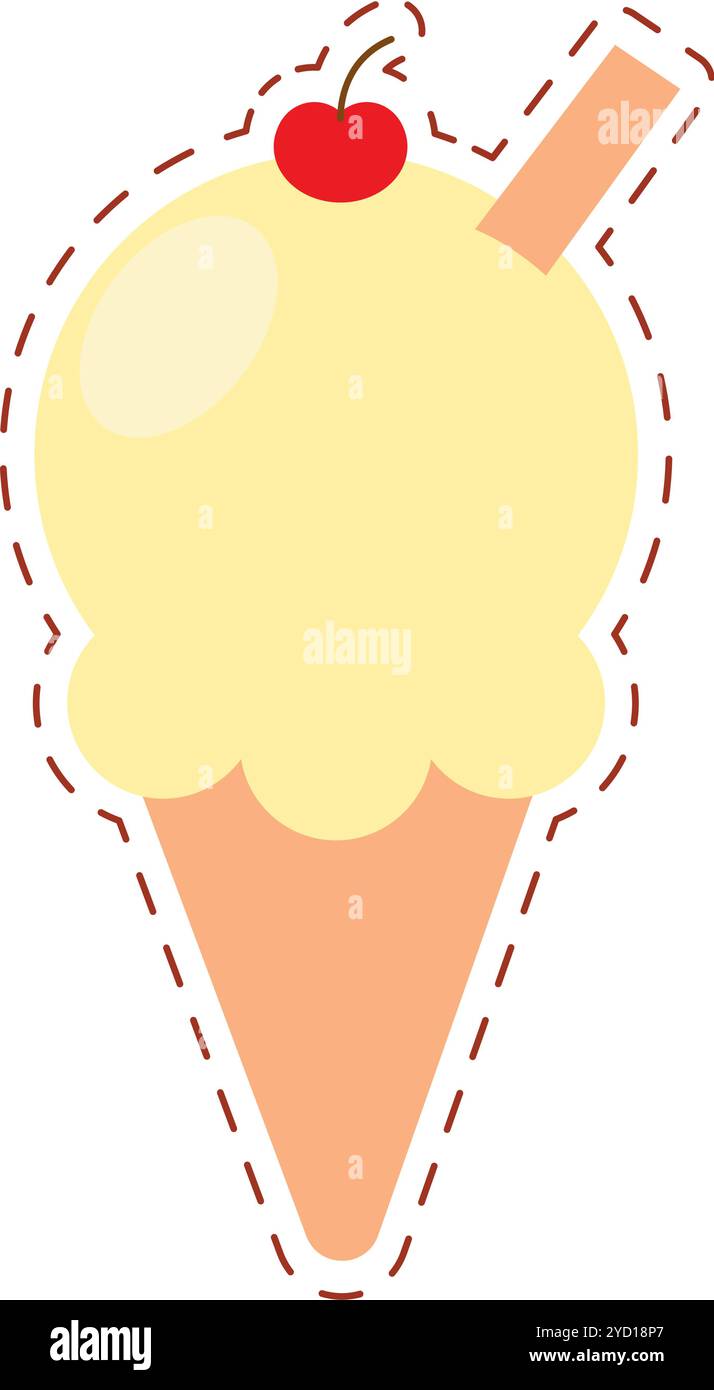 Isolated ice cream cone icon Vector Stock Vector Image & Art - Alamy