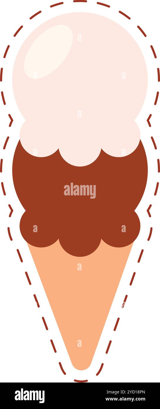 Isolated ice cream cone icon Vector Stock Vector Image & Art - Alamy
