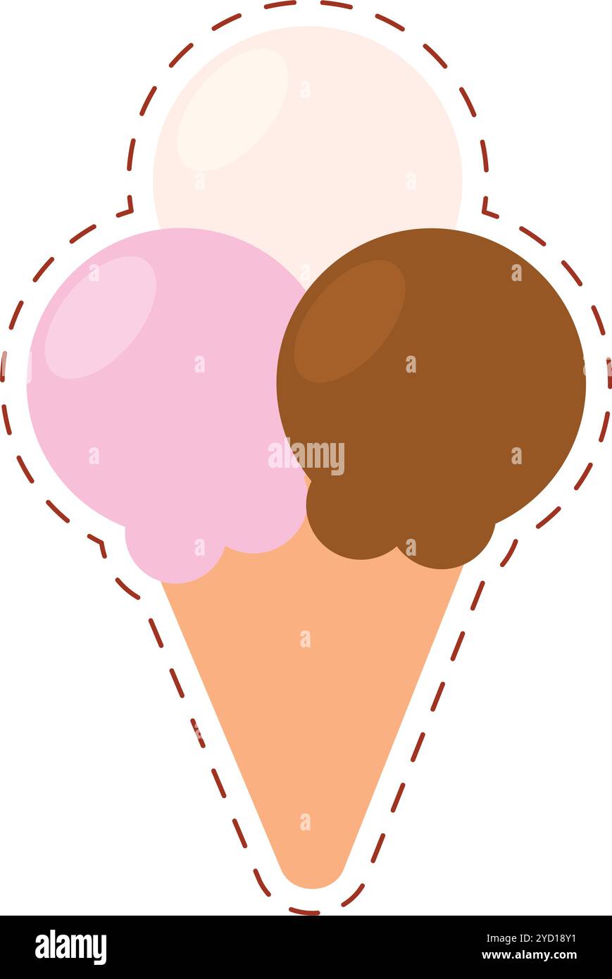 Isolated ice cream cone icon Vector Stock Vector Image & Art - Alamy