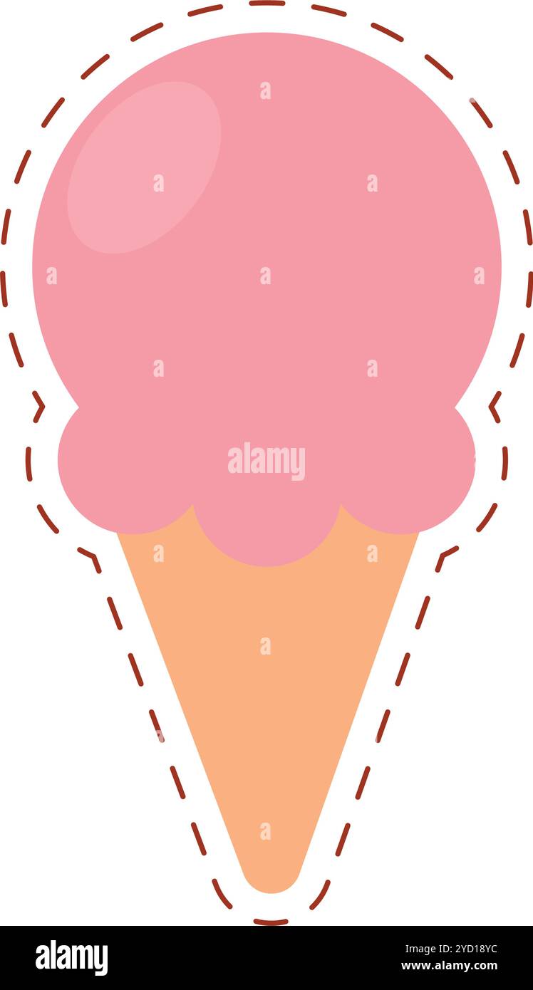 Isolated ice cream cone icon Vector Stock Vector Image & Art - Alamy