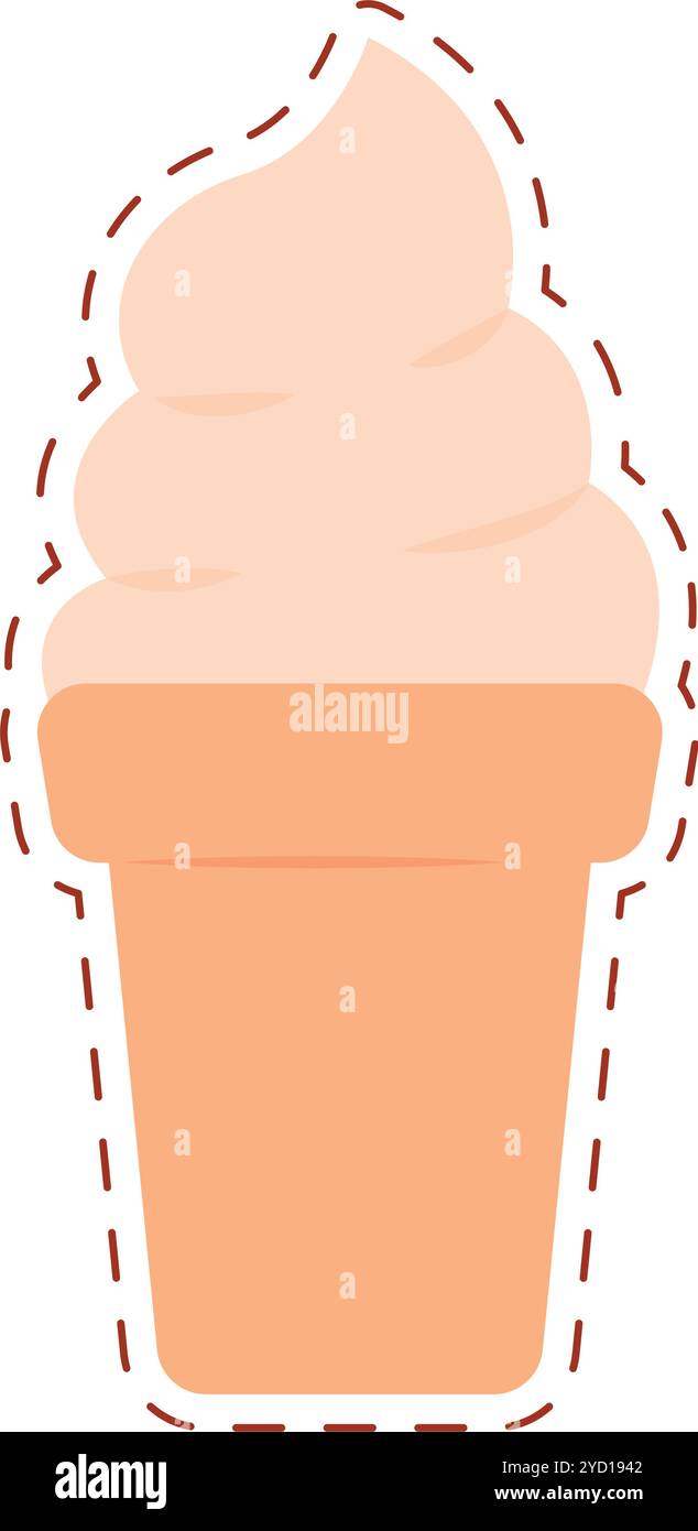 Isolated ice cream cone icon Vector Stock Vector Image & Art - Alamy