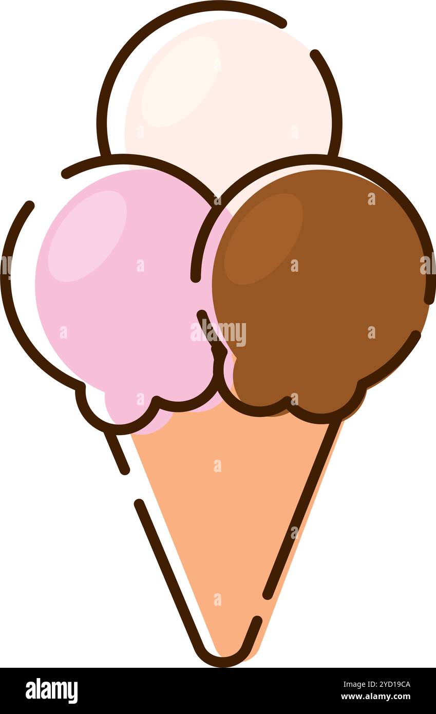 Isolated ice cream cone icon Vector Stock Vector Image & Art - Alamy