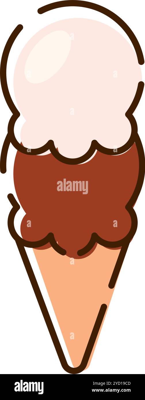 Isolated ice cream cone icon Vector Stock Vector Image & Art - Alamy