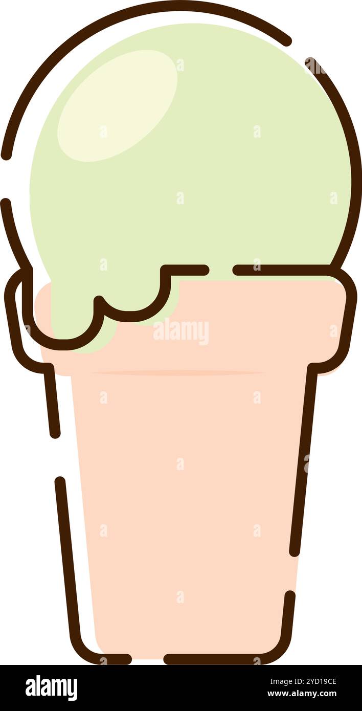 Isolated ice cream cone icon Vector Stock Vector Image & Art - Alamy