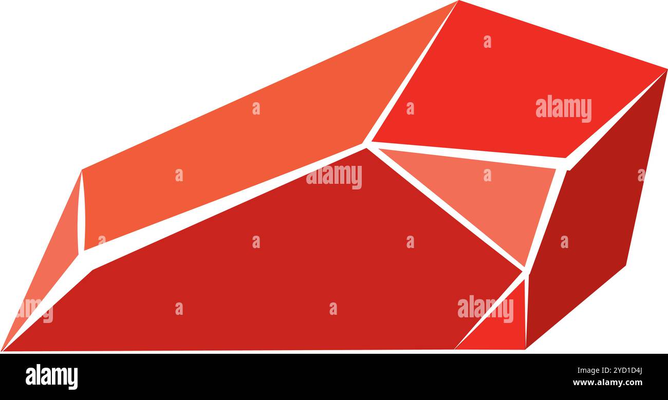 Geometric colored crystal structure abstract Vector Stock Vector Image ...