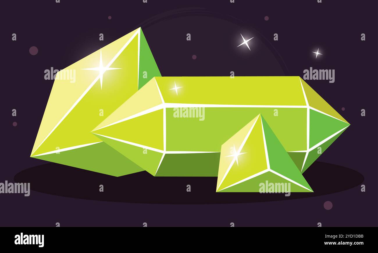 Geometric colored crystal structure abstract Vector Stock Vector Image ...