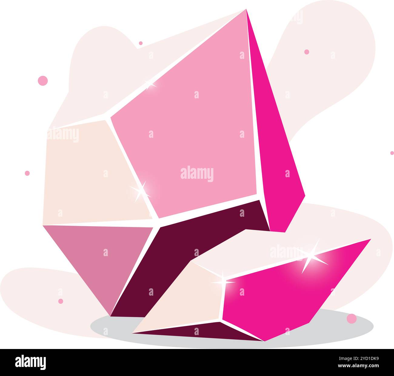 Geometric colored crystal structure abstract Vector Stock Vector Image ...
