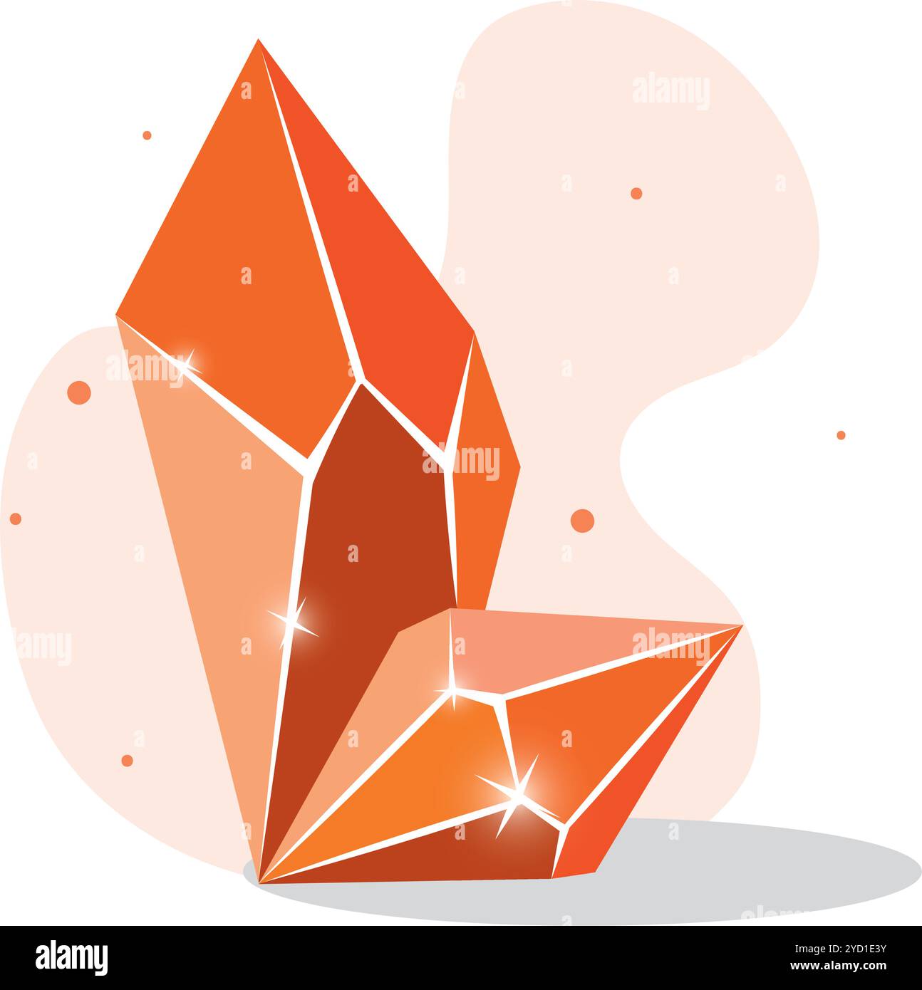 Geometric colored crystal structure abstract Vector Stock Vector Image ...