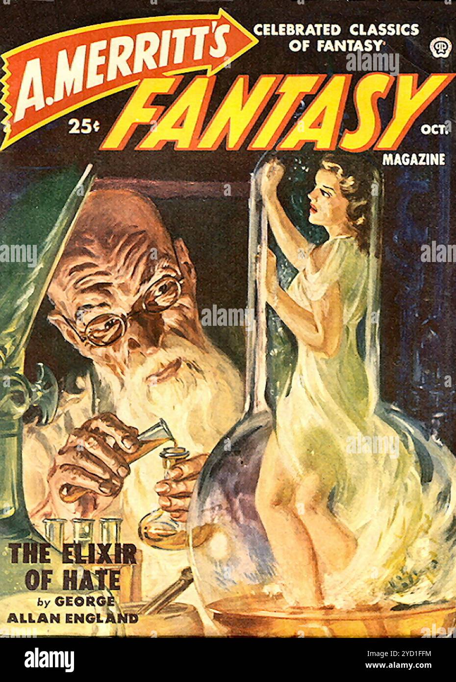 Fantasy Magazine October 1950. Stock Photo