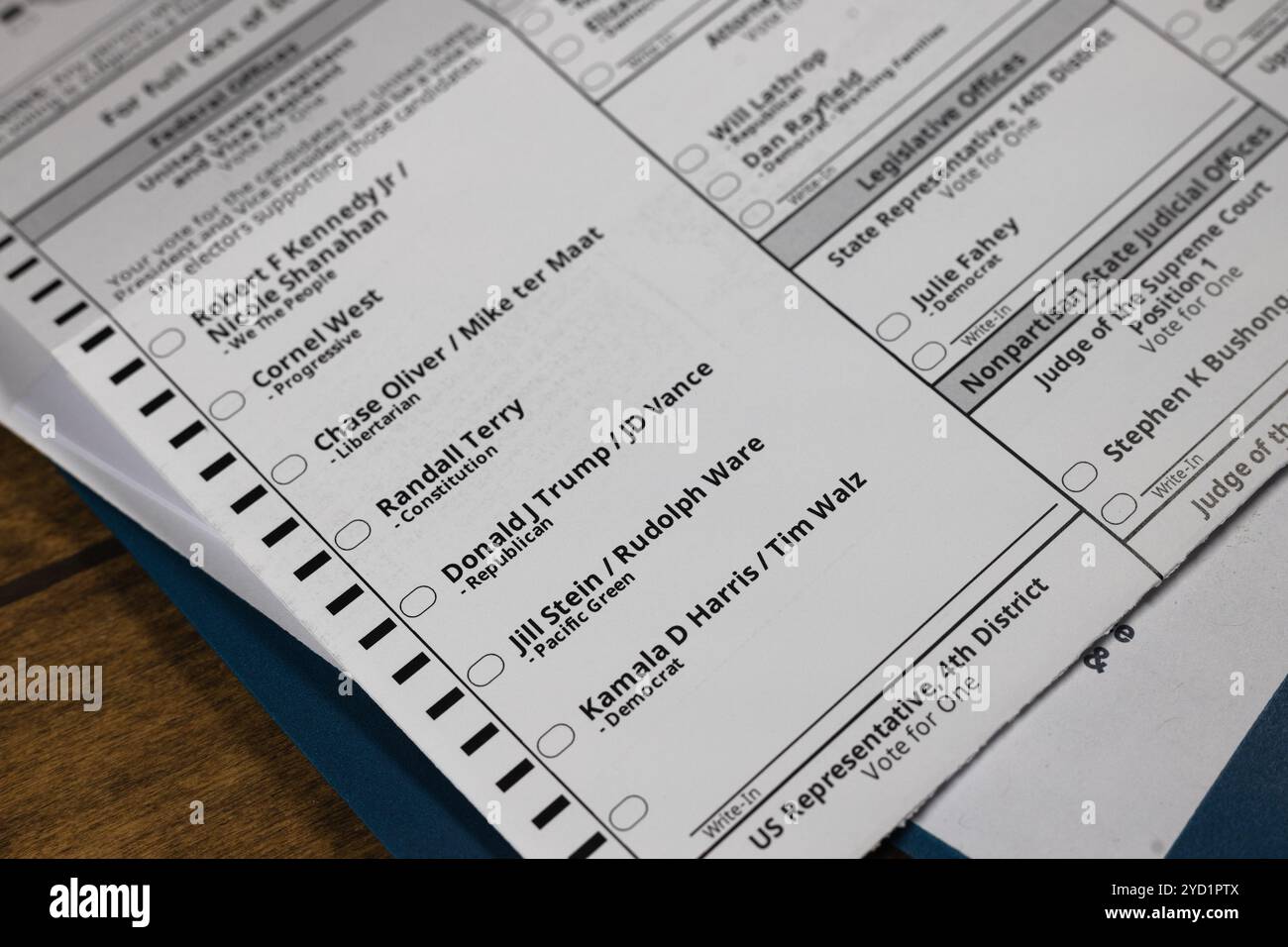 A mail ballot for the 2024 US Presidential election Stock Photo Alamy