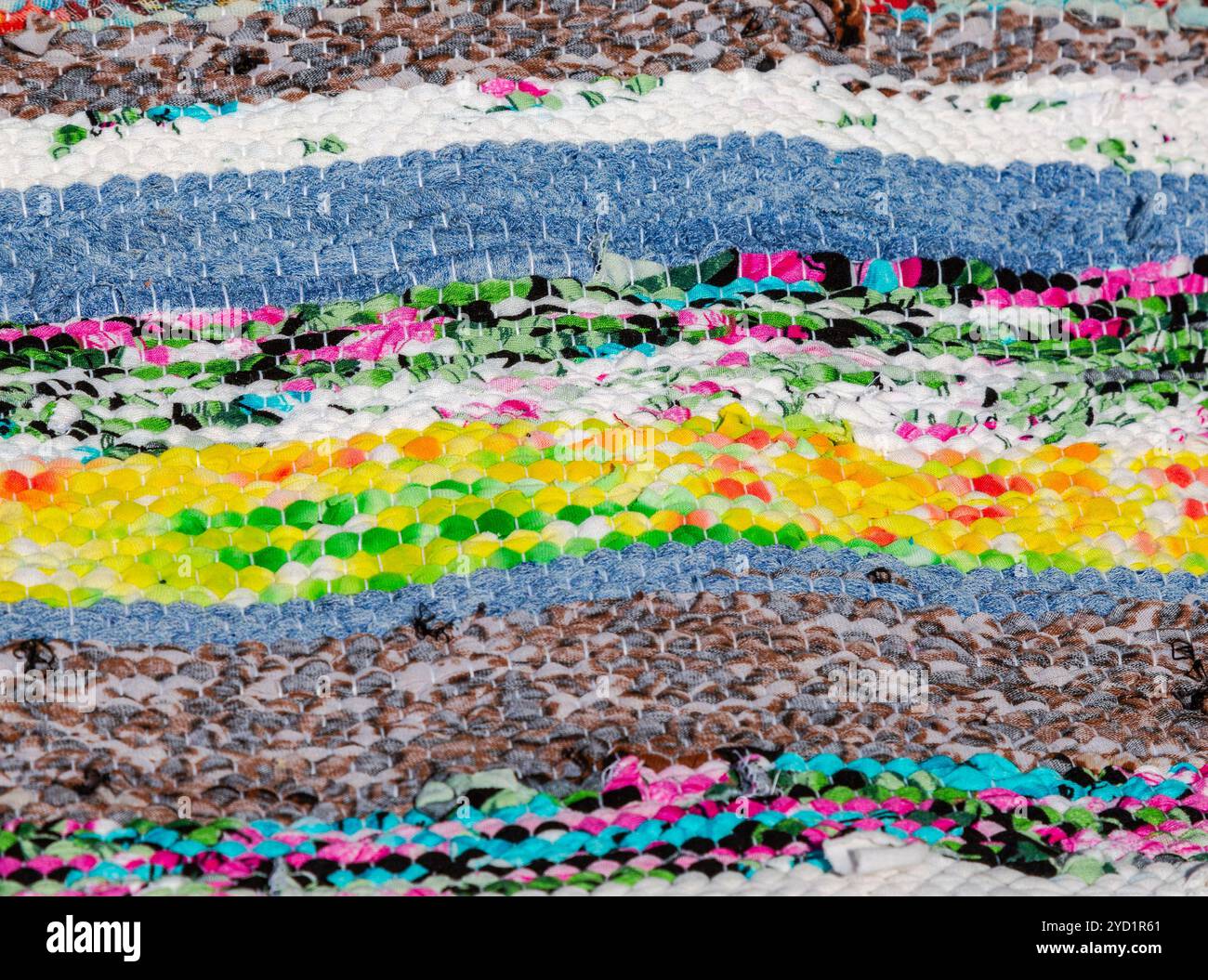Woolen multicolored threads texture as background Stock Photo