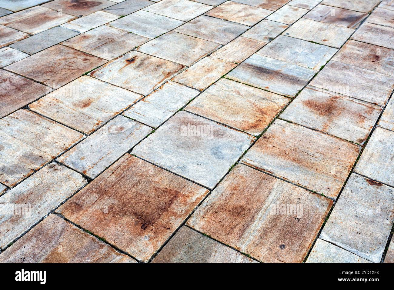 Ceramic paving stones as background texture Stock Photo