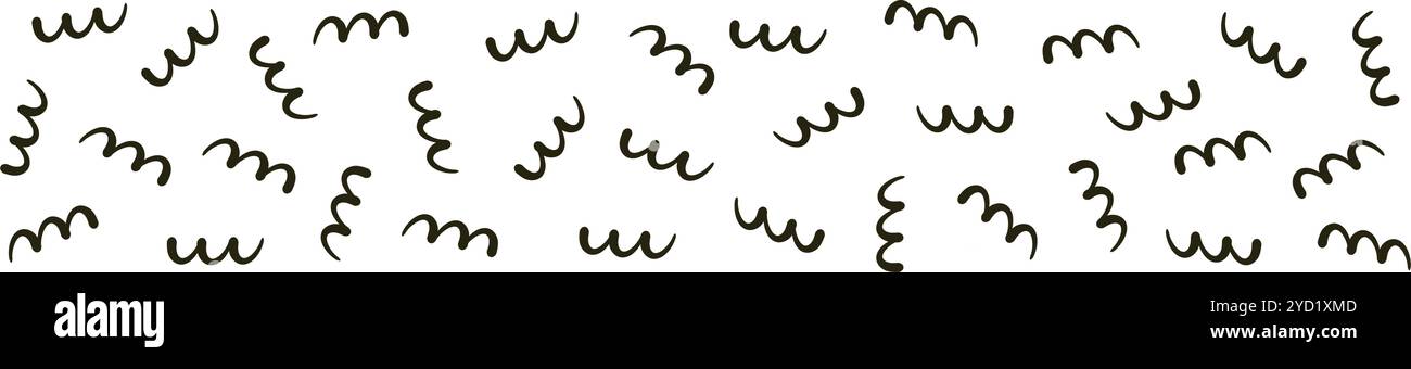 Fun and simple abstract pattern with squiggle lines and shapes. Playful ...