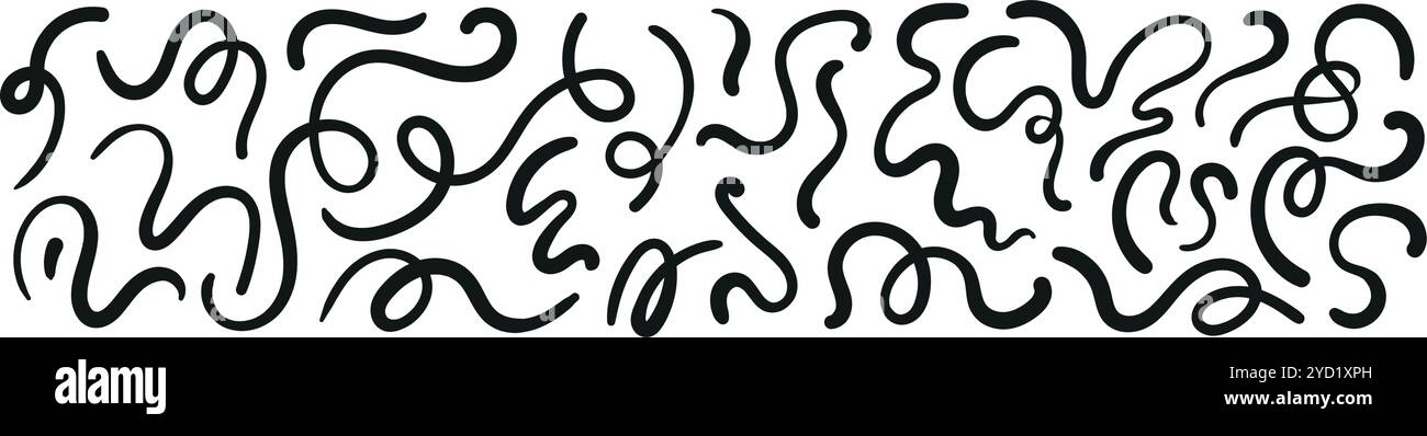 Texture Pattern Squiggle Abstract pattern with playful squiggle lines and brush strokes ...