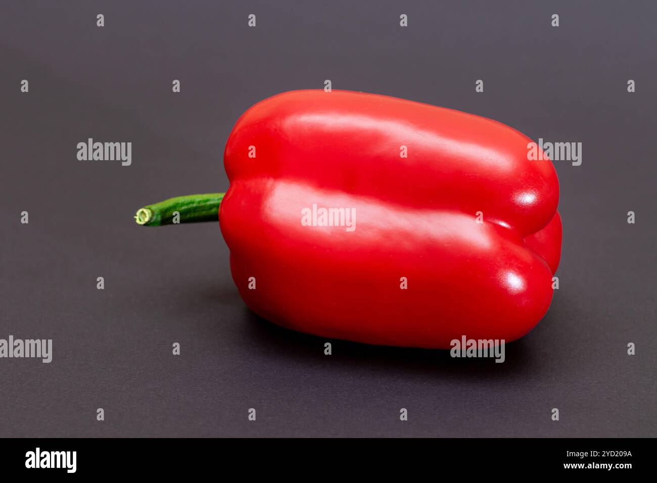 Fresh Red Sweet Bell Pepper on Black Background Stock Photo - Alamy