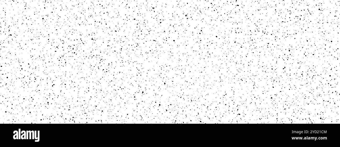 Dirty dotted seamless pattern. Black and white grunge sprinkles ...