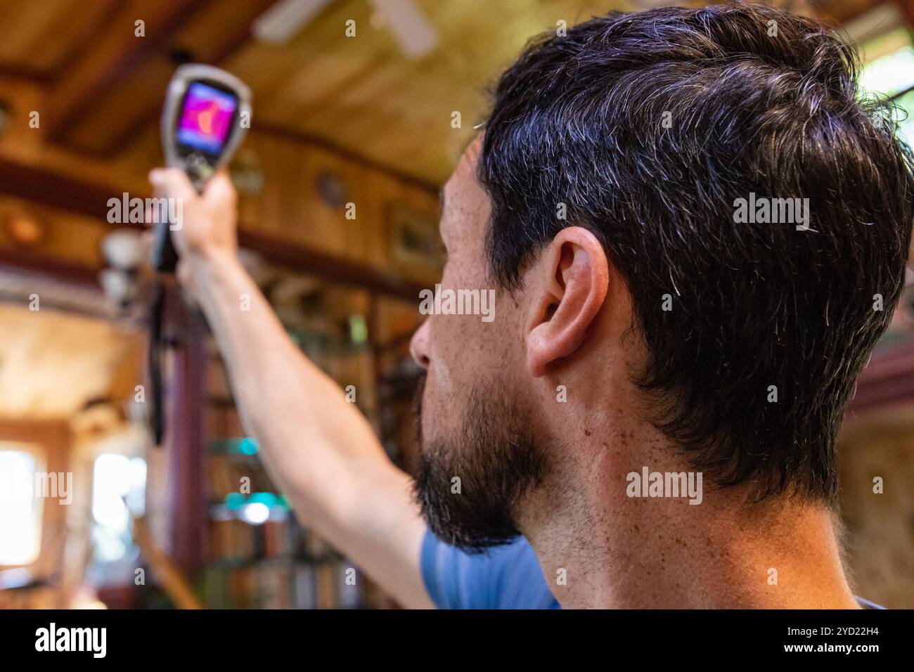 Indoor damp and air quality or IAQ testing. Stock Photo