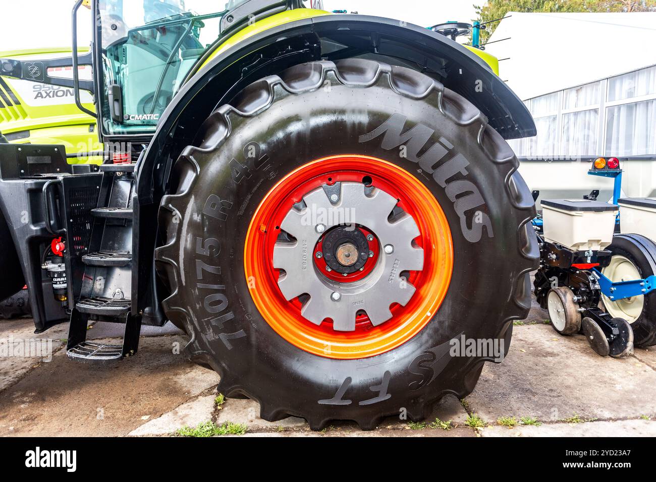 Big wheel of new modern agricultural tractor Stock Photo - Alamy