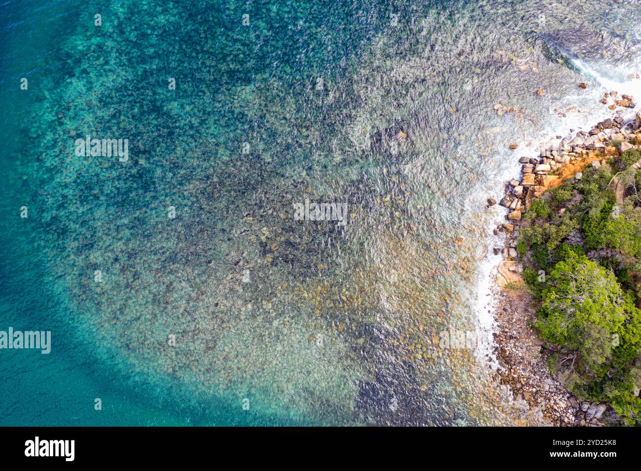 Rocky coastal reef patterns scenic view Stock Photo