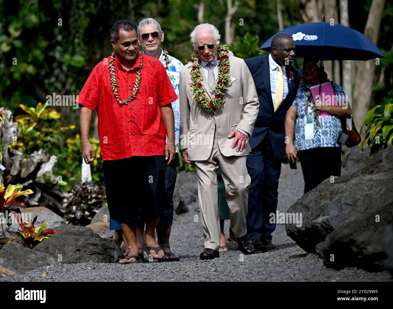 King Charles III, during a visit to officially open The King's Garden