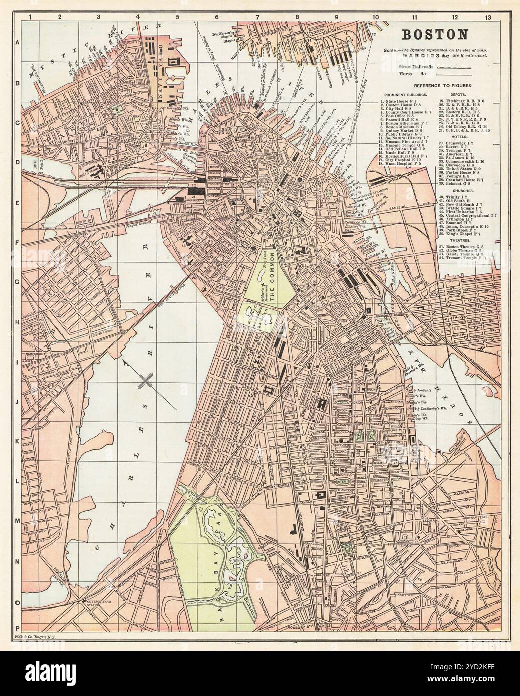 Vintage Detailed Boston City Map - Vintage Detailed Boston City Map Printable Download Travel Poster 2YD2KFE 