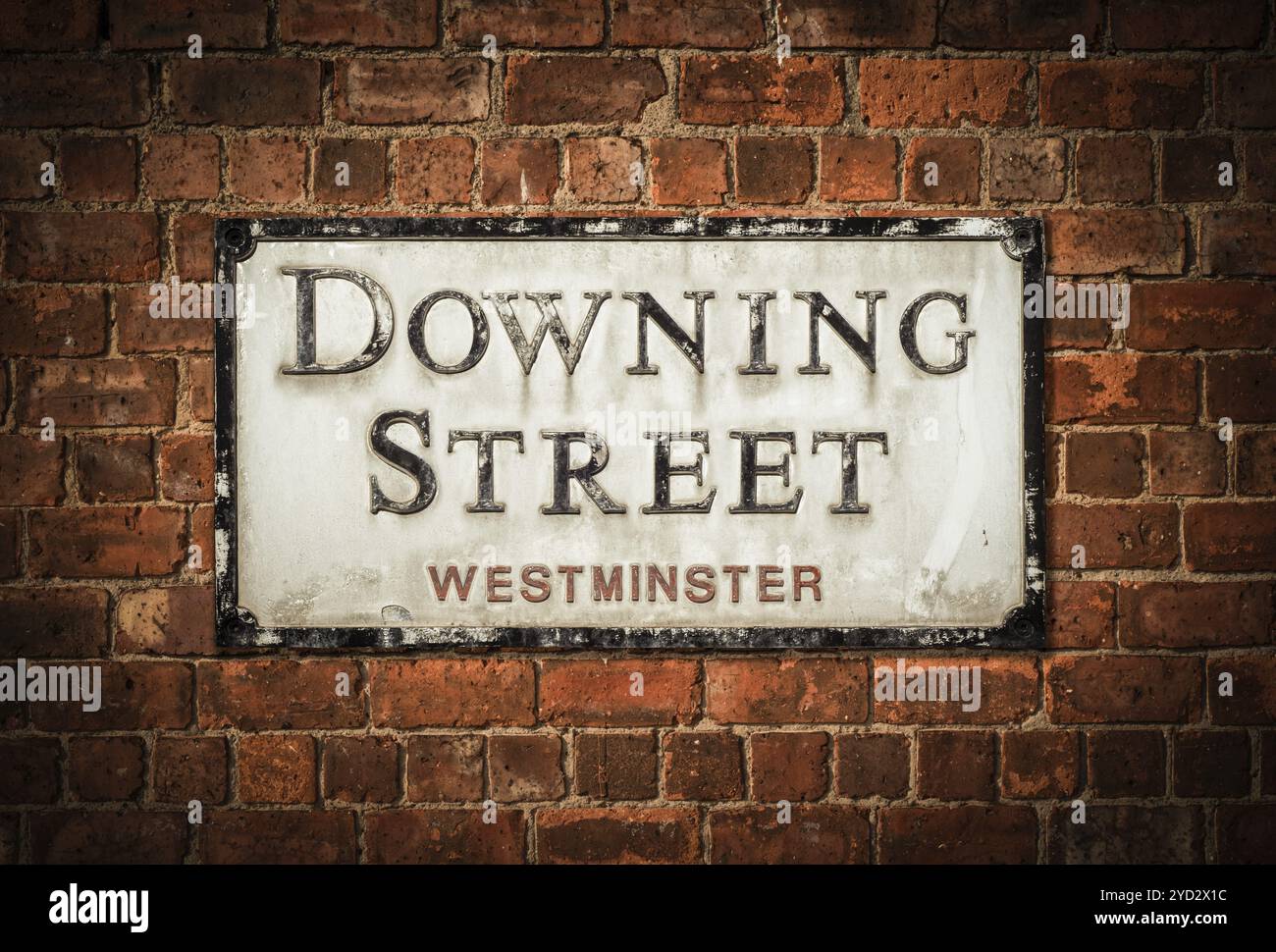 A Sign For Downing Street, Official Residence Of The British Prime Minister, In Westminster, London Stock Photo