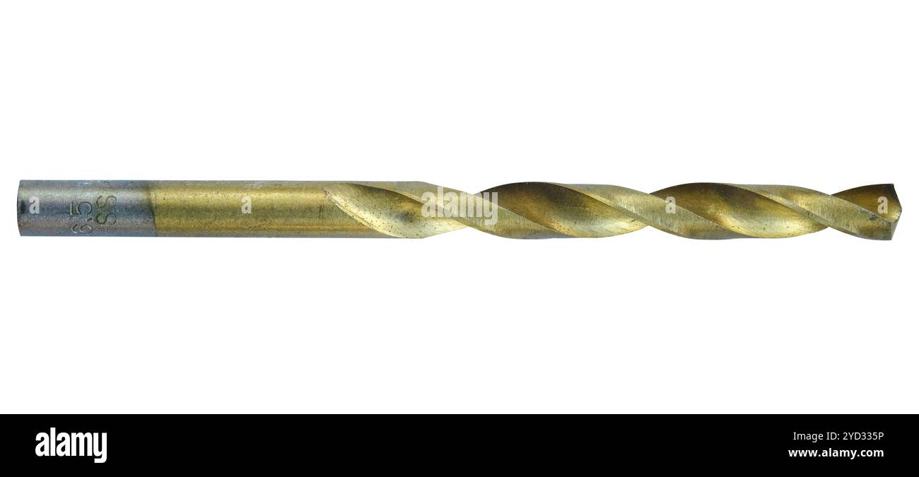 Isolated Grungy Drill Bit On A White Background Stock Photo