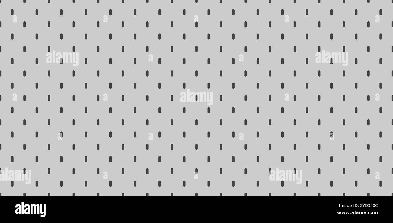 Peg board perforated texture background material with circle holes seamless pattern. Stock Vector