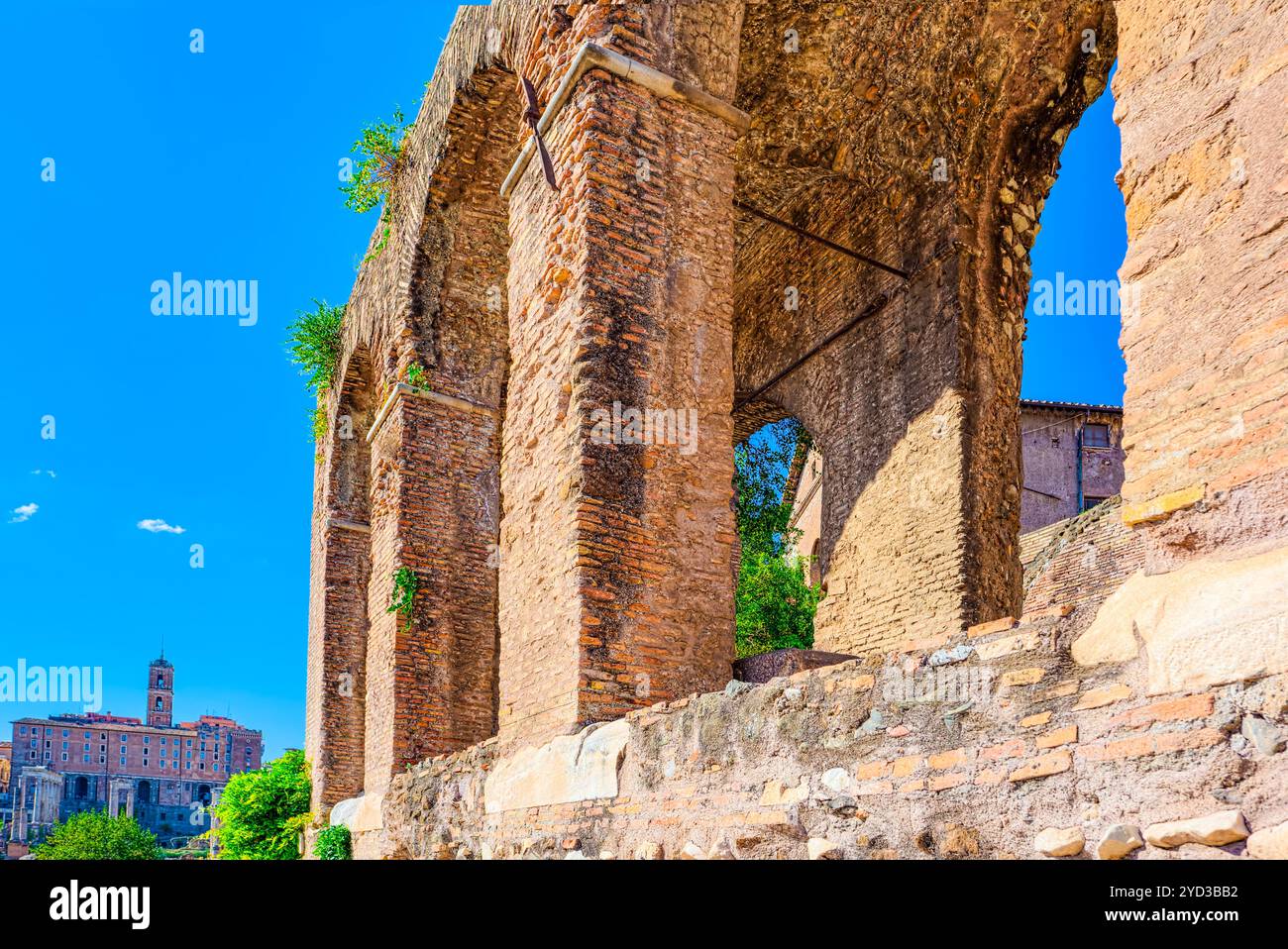 Roman Forum. Ancient, beautiful, incredible Rome, where every place is filled with history. Stock Photo